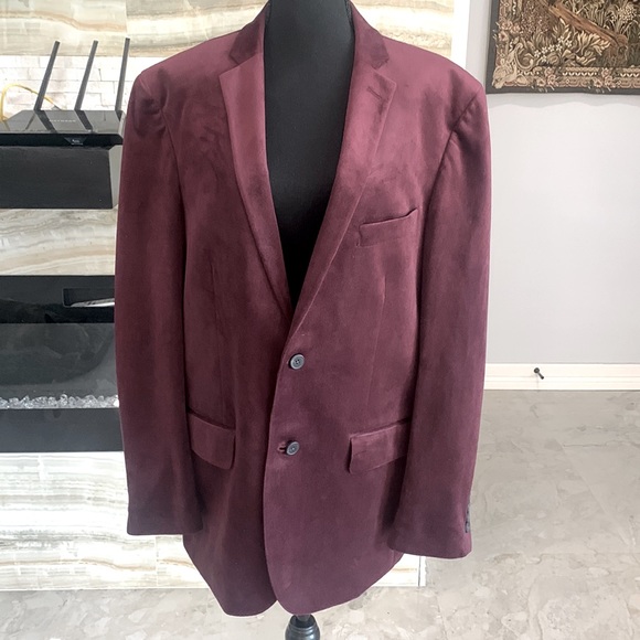 INC‎ Internationals Concept Maroon Suit Jacket/Blazer. Size L - Picture 1 of 11